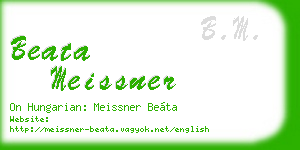 beata meissner business card